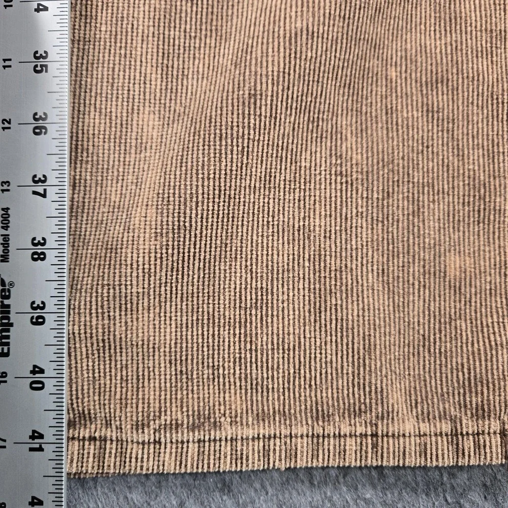 BoohooMAN Pants Mens 36x32 Brown Corduroy Cargo Wide Leg Relaxed Fit Casual